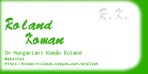 roland koman business card