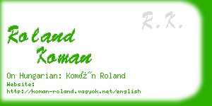 roland koman business card